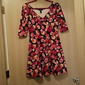 Off the shoulder floral print dress
